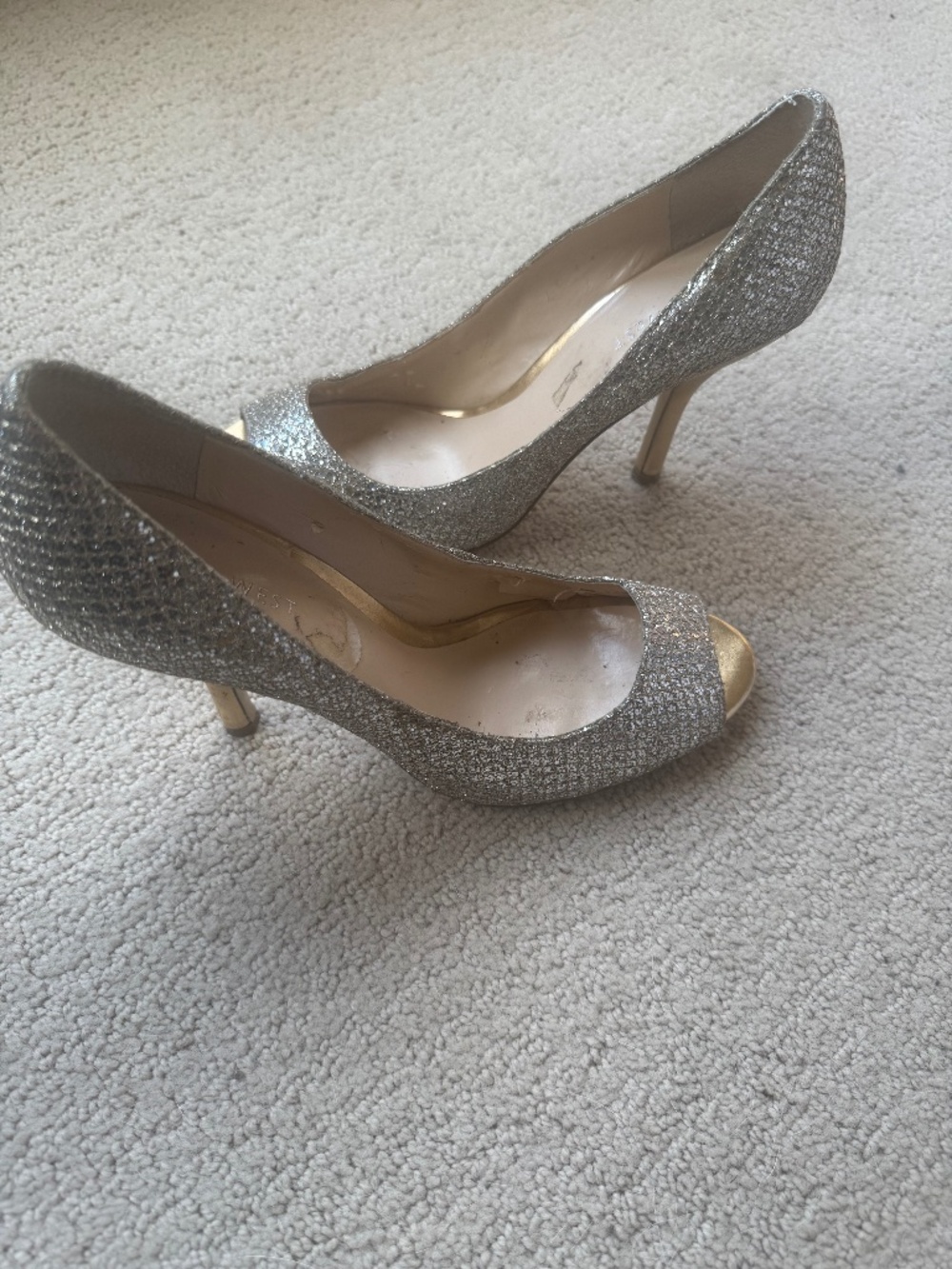 Nine West peep heels